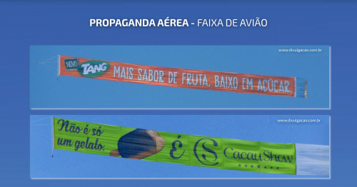 PROPAGANDA AÉREA - Faixa de Avião
