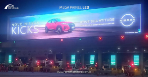 MEGA PAINEL THE LED da Ponte Rio-Niterói - praça do pedágio