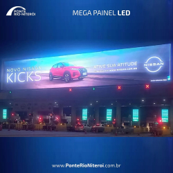 MEGA PAINEL THE LED da Ponte Rio-Niterói - praça do pedágio