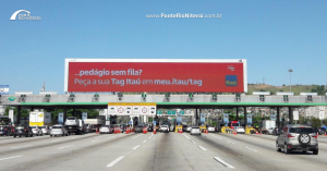 MEGA PAINEL THE LED da Ponte Rio-Niterói - praça do pedágio