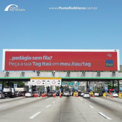 MEGA PAINEL THE LED da Ponte Rio-Niterói - praça do pedágio
